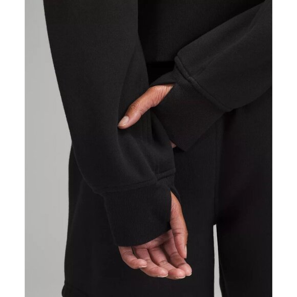 Scuba Oversized Funnel Neck Half Zip - Black - Picture 5 of 5